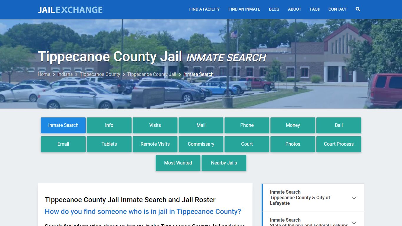 Tippecanoe County Jail Inmate Search - Jail Exchange